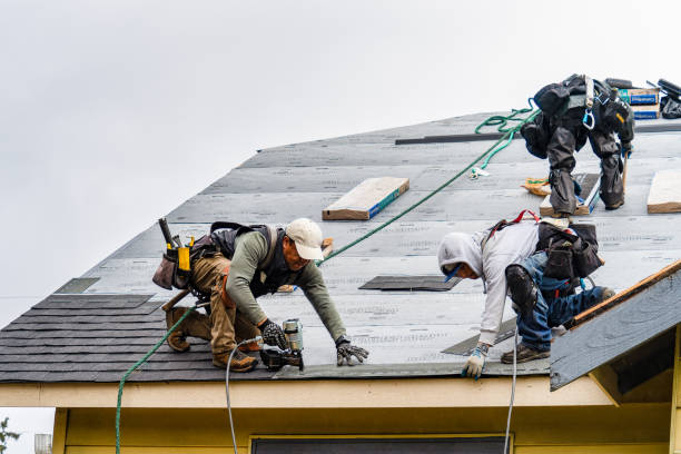 Professional Gutter Installation technician working in Reynolds, GA